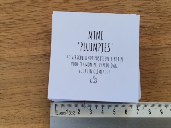 Mini Pluimpjes complimentenkaartjes - Afbeelding 2