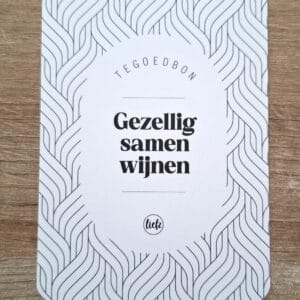 Tegoedbon: Gezellig samen wijnen