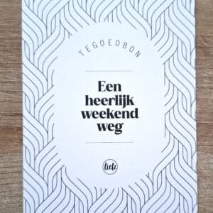 Tegoedbon: Een heerlijk weekend weg