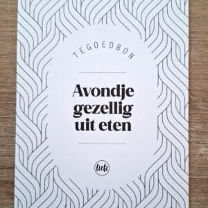 Tegoedbon: Avondje gezellig uit eten