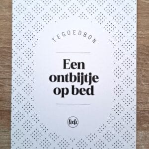 Tegoedbon: Een ontbijtje op bed